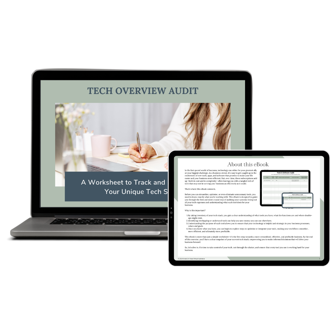 Three pages extracted and layered to show example of the opt in, The Intentional Business: A Guide To Automation _ Knock On Wood Virtual Assistance