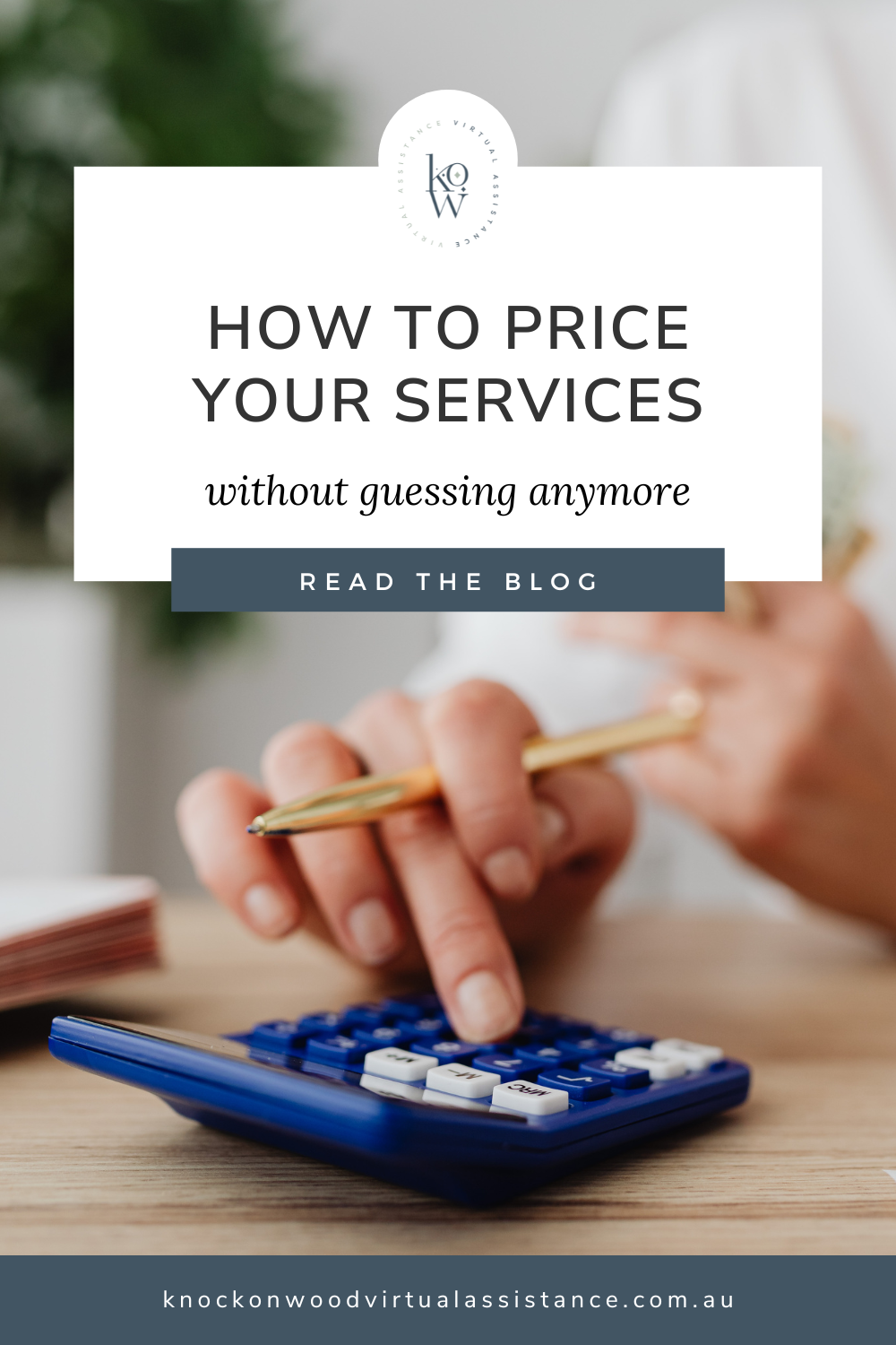 Pinterest Image reads "Core Money Systems every business owner needs" and containers a photo of a pink calculator